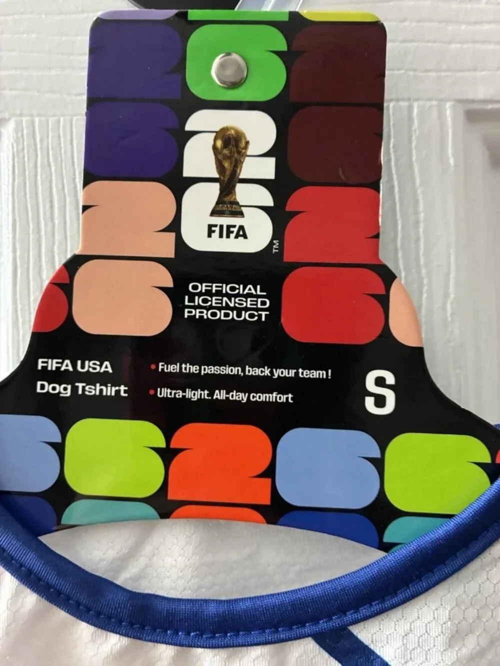 Fifa USA Dog Shirt for Small Dogs Tee Shirts for Dogs Size Small Red White Blue